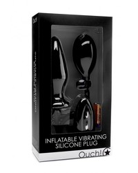 Ouch! Inflatable Vibrating Plug: Vibroplug mit Pumpe, schwarz